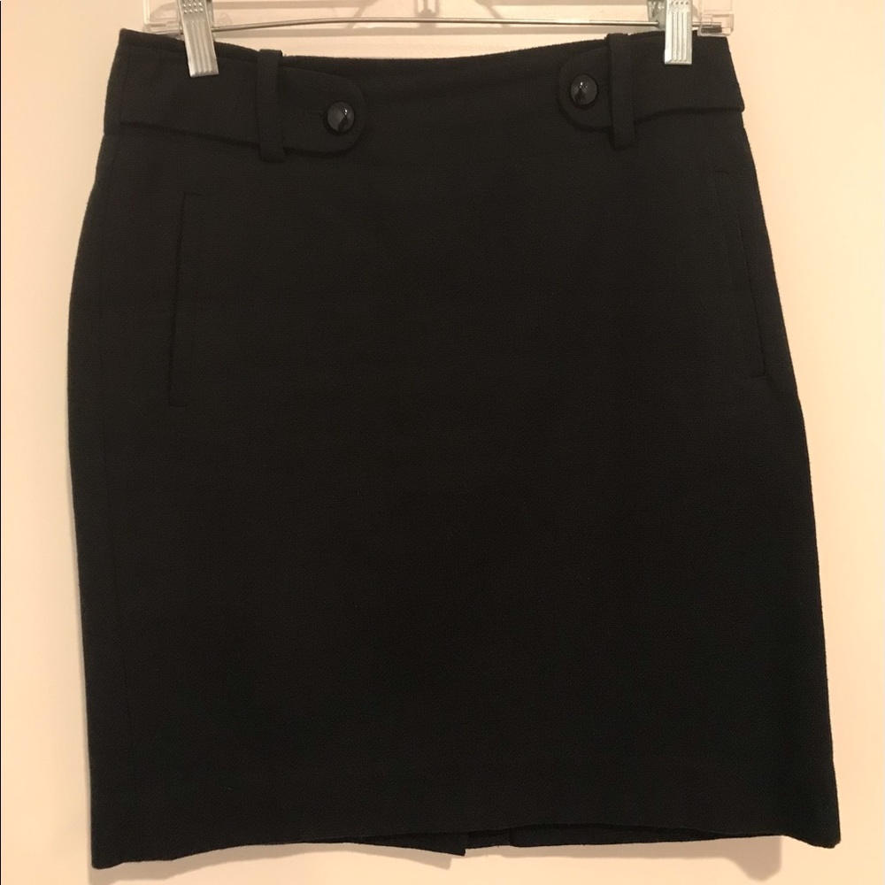 Banana Republic - Black woven wool pencil skirt, sz 2